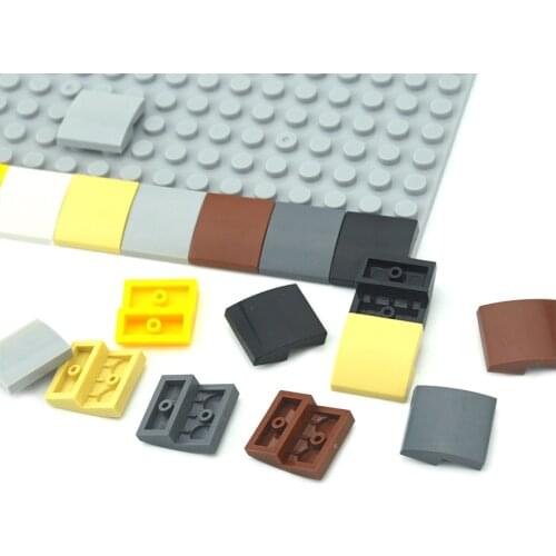 50pcs Slope Curved 2x2 Building Blocks Assembles Particles DIY Bricks Educational MOC Tech Parts Toys Compatible with 15068