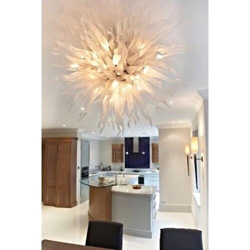 Longree suspension led light pendant lamp hand blown glass chandelier modern crystal colorful 5w led light lamp