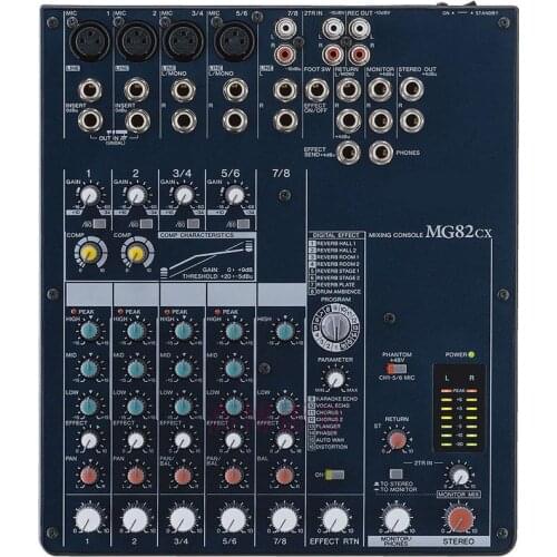 MG82CX 8CH mixer professional stage DJ mixer 48V phantom power DSP with Effects karaoke mixer audio mixer mixing console