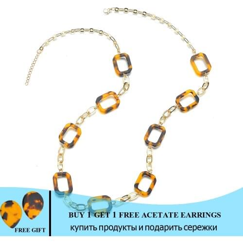 2019 Fashion DIY Acrylic Resin Chain Fashion Necklace Colorful For Women Girls Accessories Jewelry Wholesale 2019 Popular