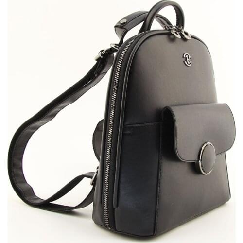 HNB 2021 Fashion Light Handmade Handy Black Molded Multi-Pocket Small Women Backpack 2001 HA5703