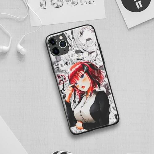 Nino Nakano 5Toubun no Hanayome anime Soft Silicon Glass Phone Case for IPhone SE 6s 7 8 Plus X Xr Xs 11 12 Mini Pro Max Samsung