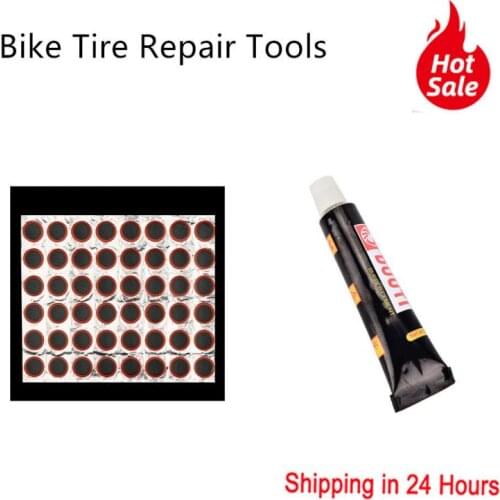 NEW 48pcs 25mm Bike Tire Rubber Patch Cycle Repair Tool Kits Cycling Bike Tire Inner Tube Puncture Patch Repairing Patch Kit