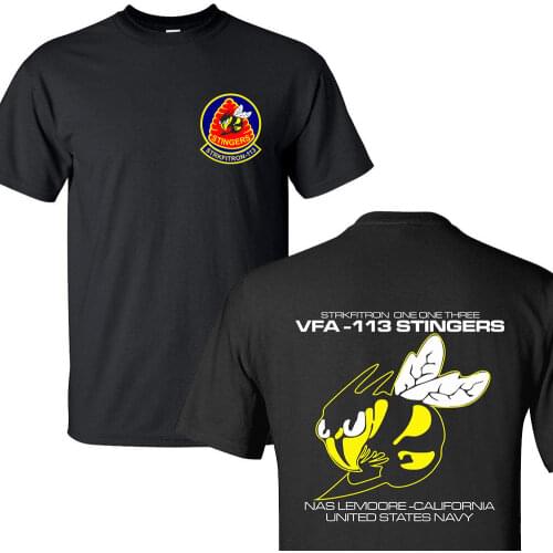 2019 New Summer Fashion Tee Shirt VFA113 STINGERS SQUADRON UNITED STATES NAVY T-SHIRTS S-3XL