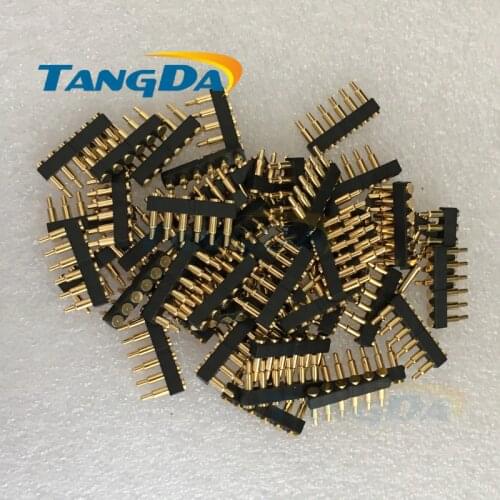 Tangda pogo pin connector 6pin welding 2.54 mm * 8mm big current of high temperature resistant spring needle Gold-plated A