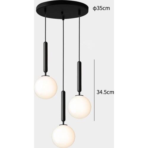 Nordic Pendant Lights Lighting Milky White Glass Ball Living Room Pendant Lamp Kitchen Hanglamp Dining Room Suspension Lighting