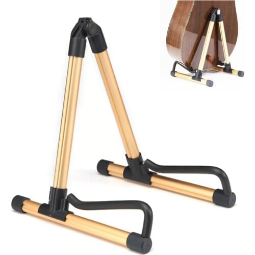 Portable Foldable Guitar Bass Stringed Instrument Stand Holder Lightweight Aluminum Alloy Combination Convenient For Musician
