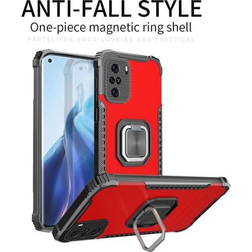 Magnetic Metal Ring Stand Armor Shockproof Case For POCO F3 Redmi K40 Pro Xiaomi Redmi Note 10 Pro 10s Aluminum Alloy Back Cover