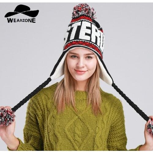 2017 Women winter Warm hats Russian aviator hat Cotton earflaps cap Protect Warm Thicken bomber Hat for women&men