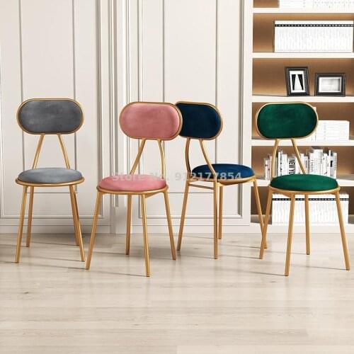 Nordic makeup chair net red ins fashion home backrest simple casual light luxury dining chair cafe milk tea chair stool