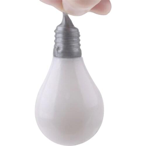 Light Bulb Squeeze Ball Magic Vent Toys Stress Reliever Toy Squish Ball Light Bulb Lamp Splat Ball Novelty Funny Squishies