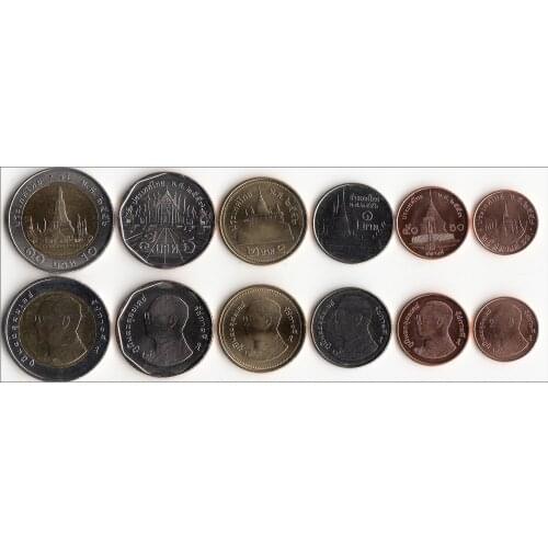 Thailand 6 Pieces Set Coins Asia New Original Coin Unc Collectible Edition Real Rare Commemorative Random Year
