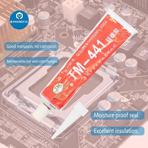 TM-441 Red Silicone Rubber High Temperature Electronic Seal Waterproof Corrosion Insulated Glue Electric Heat Pipe Sealing Glue