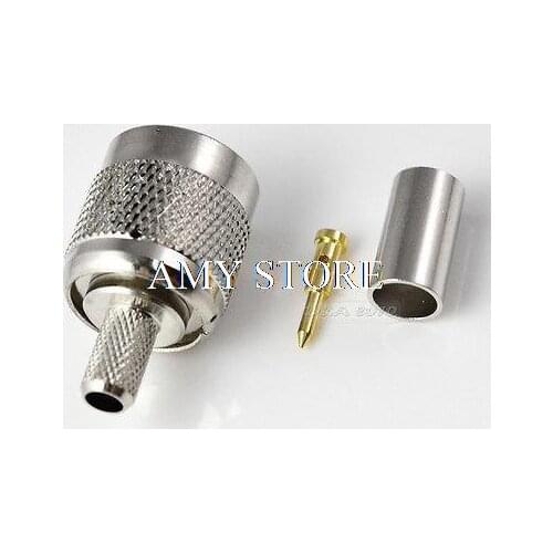 TNC male crimp RG58 RG142 RG400 RG223 LMR195 connector