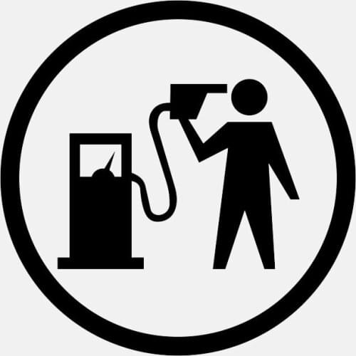 Waterproof Gas Fuel Car Sticker Vinyl PVC Cover Scratches Bumper Windshield KK 13cm X 13cm