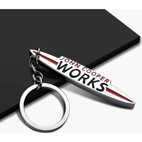 1PCS Cool Car keychain Rings With Exquisite Work Logo Engraved Letters Gifts Men Women For Cooper