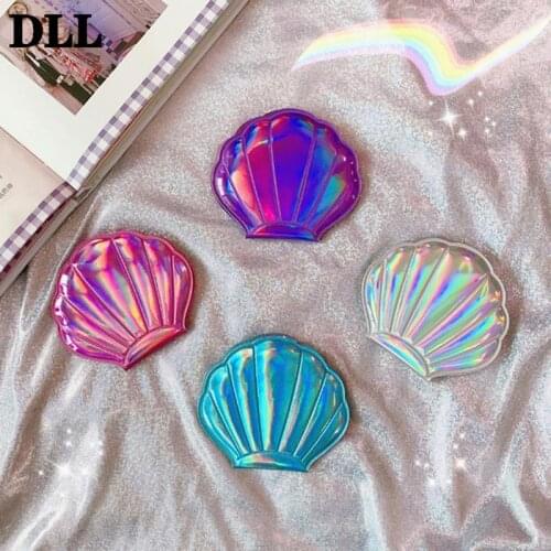 1PC Portable Makeup Mirror Shell PU Leather 1:2 Magnifier Make Up Mirrors Girls 2-Face Pocket Cosmetics Mirror