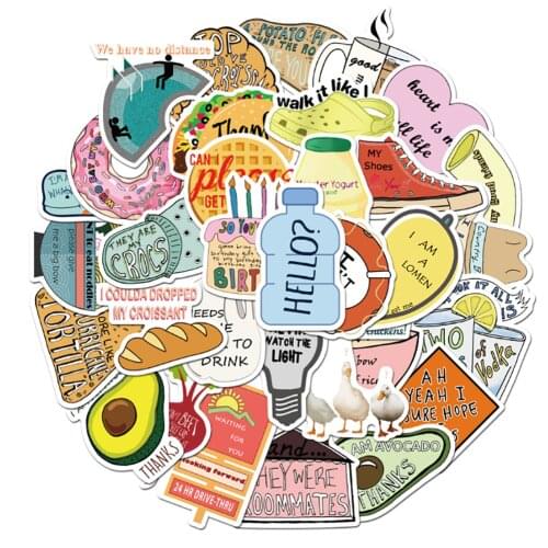 10/30/50PCS Classic Fresh Vine Stickers Skateboard Suitcase Guitar Luggage Motorcycle Laptop Travel Waterproof Joke Stickers