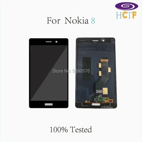 100% Original LCD For Nokia 8 LCD Scrreen For Nokia 8 TA-1012 TA-1004 -1052 LCD Display + Touch Screen