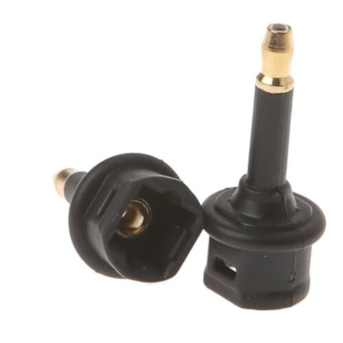 2 Pcs Toslink Female To 3.5mm Male Mini Audio Plug Digital Optical Adapter Converter