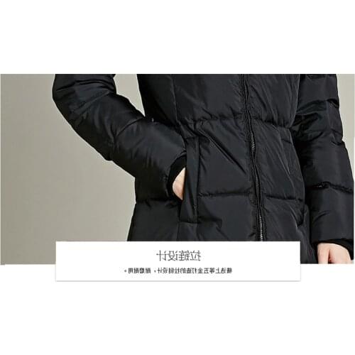 2020 Euro-Star Fashion Parka Coat Thick Long White Goose Down Parkas For Women Winter Warm Jacket CP0141