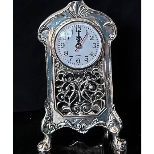 925 Sterling Silver Plated Nostalgia Clock