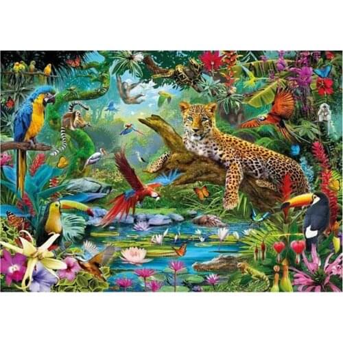 Dpsprue Full Square/Round Drill 5D DIY Diamond Painting "Animal cheetah" Diamond Embroidery Cross Stitch 3D Decor Gift HG08