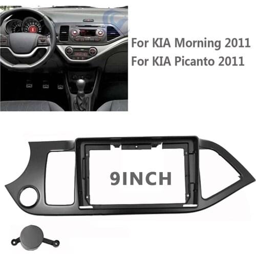 For Kia Picanto Morning Car Radio Fascia Panel Audio Plastic Installation Frame 2Din RHD / LHD Left Right Hand Dashboard Mount