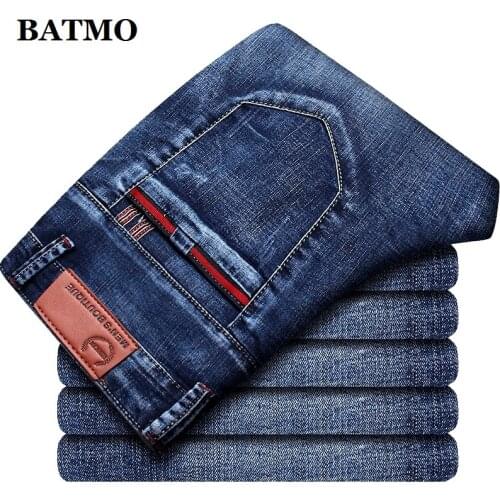 BATMO 2021 new arrival spring slim jeans men,skiny male jeans ,pencel pants Z004
