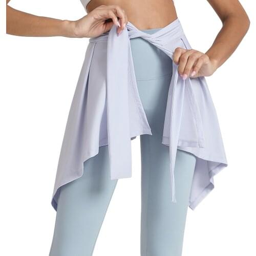 One-Piece Yoga Skirt Sport Woman Multicolor Nylon Stretch Bandage Fitness Running Gym Dance Workout Golf Tennis Skirt