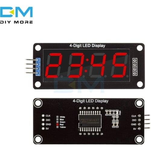 TM1637 Digital 4-Digit 0.56 RED LED Display Tube Decimal Clock Double Dots Module Board 0.56 inch For Arduino 4PIN Diy Kit