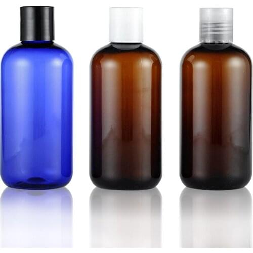 30pcs/lot 250ml Disc Cap shampoo dispenser bottle empty perfume sample vial plastic for essential cosmetic Travel bottle