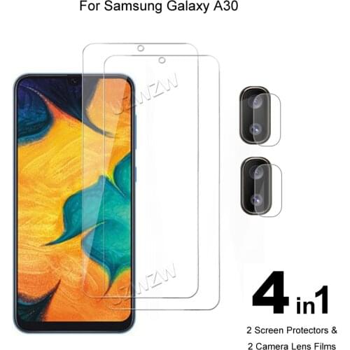 For Samsung Galaxy A30 Camera Lens Film & Tempered Glass Screen Protectors Protective Guard HD Clear