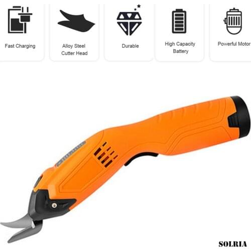 4V Cordless Electric Fabric Scissors Leather Cloth Sewing Cutting Scissor Tool USB Rechargeable Crystal Cardboard Cutter Machine