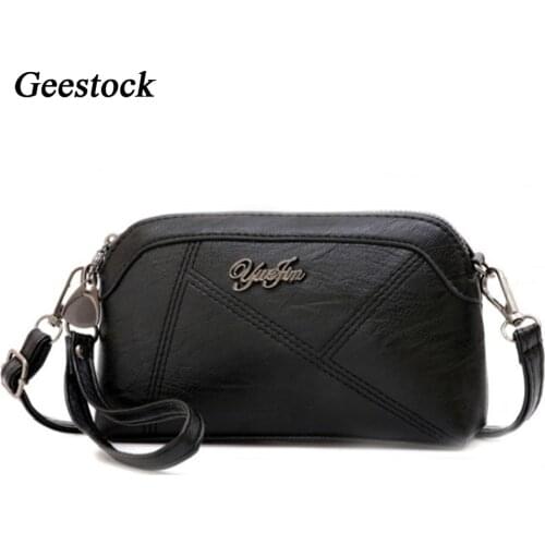 Geestock 2020 Women Fashion Shoulder Bags PU Leather Crossbody Bag Womens Handbag Luxury Coin Purse Wallet