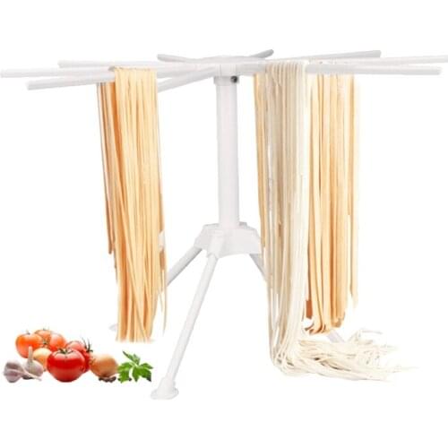 Kitchen Pasta Drying Rack Folding Noodle Dryer Stand Hanging for Home Use White Noodles Drying Hanging Rack Pasta Cooking