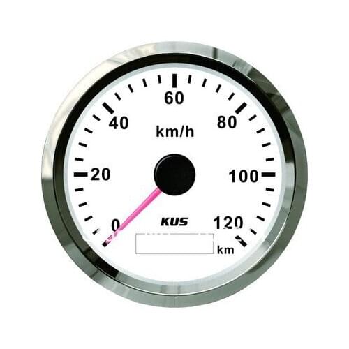 KUS DN85mm white / black GPS speedometer 0-120KMH for car, truck ,motorcycle (PN: KY08121 / KY08024)