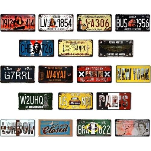 Metal Painting Bar Beer Iron Sheet Decoration Painting Bedroom Hotel Living Room Bus Motorcycle Car Metal License Lron Crafts
