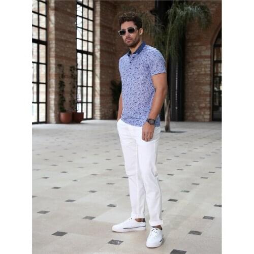 Semco Pattern Short Sleeve Slimfit Mens Shirts Square Pattern Cotton Male 'S Fashion Shirts Oxford Flannel Casual Daily 2021 Summer