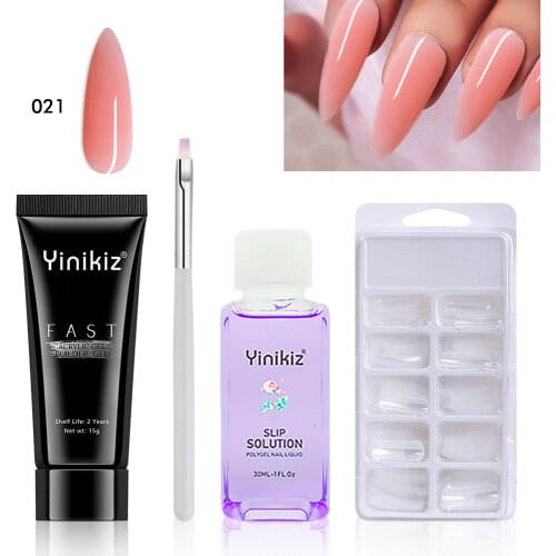 15ml Poly UV Gel Manicure Set Extend Builder Poly Nail Gel Kits Finger Nail Extension LED Acrylic Builder Gel Nail Gel Primer