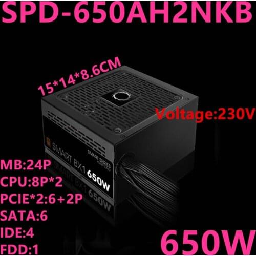 New PSU For Thermaltake(Tt) Brand Smart BX1 650W ATX Z390 80plus Bronze Silent Power Supply 650W Power Supply SPD-650AH2NKB