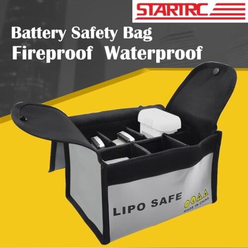 STARTRC Fireproof Waterproof Lipo Battery Safety Bag For RC Models Multicopter Drone/Car/Boat Handle Battery Storage Bag