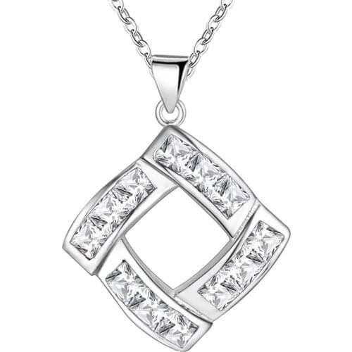 Wholesale Silver Plated Charm Jewelrys Necklace,free Shipping Fashion Fashion Jewelry Pendant Irregular Box AN716