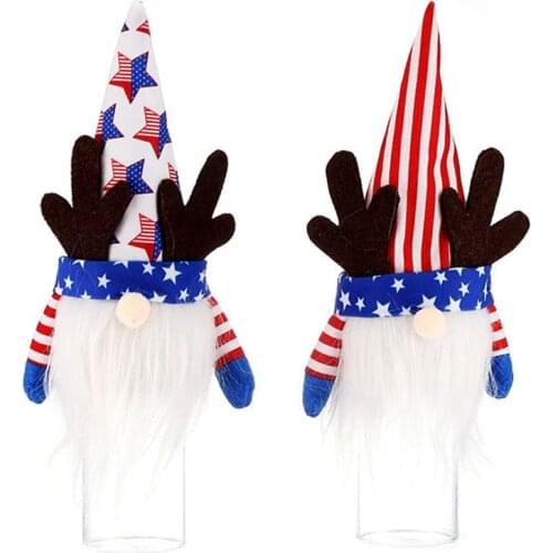 Patriotic Gnome Veterans Day 4Th of July Gift Handmade Scandinavian Ornaments Kitchen Tiered Tray Decorations
