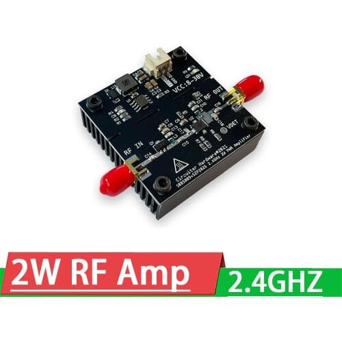 SZP2026 2.4Ghz 2W RF Amplifier RF power AMP 2400MHz 33dBm DC 12V 24V for 2.4G wifi jammer Shielder Bluetooth