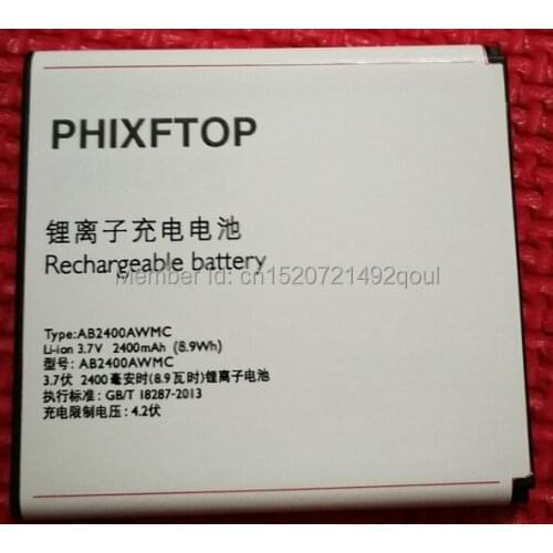 With track,PHIXFTOP origianl Battery For Xenium W732 W6500 W832 cellphone AB2400AWMC for PHILIPS CTW6500 CTW732 CTW832 MOBILE