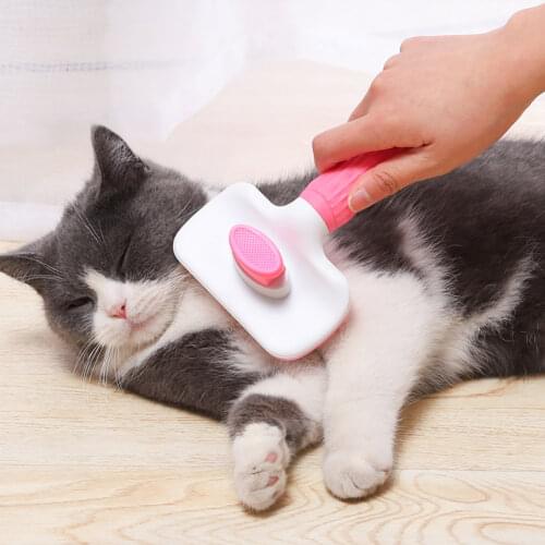 Dog Self Cleaning Slicker Brush Cat Brush with Massage Particles Removes Loose Hair Dogs Grooming Comb Dogs Cats Pet Supplies
