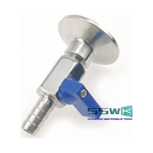 1.5"(OD50.5mm) Tri Clamp to 1/4" BSP Male Female 7 8 10 12mm Hose Barb Mini Ball Valve Homebrew Stainless Steel SUS 304