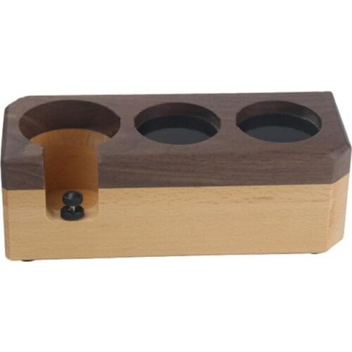 Coffee Tamping Station Espresso Portafilter Tamper Holder Stand Wood Espresso Distributor Base Rack Coffee Machine Barista Tools