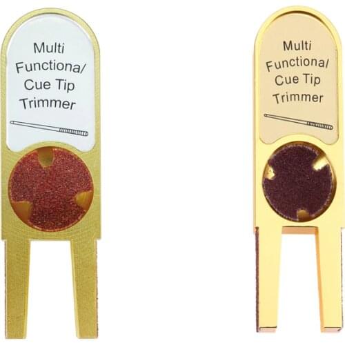U Shape Alloy Multi Functional Cue Tip Trimmers Tapper Sander Snooker Tool